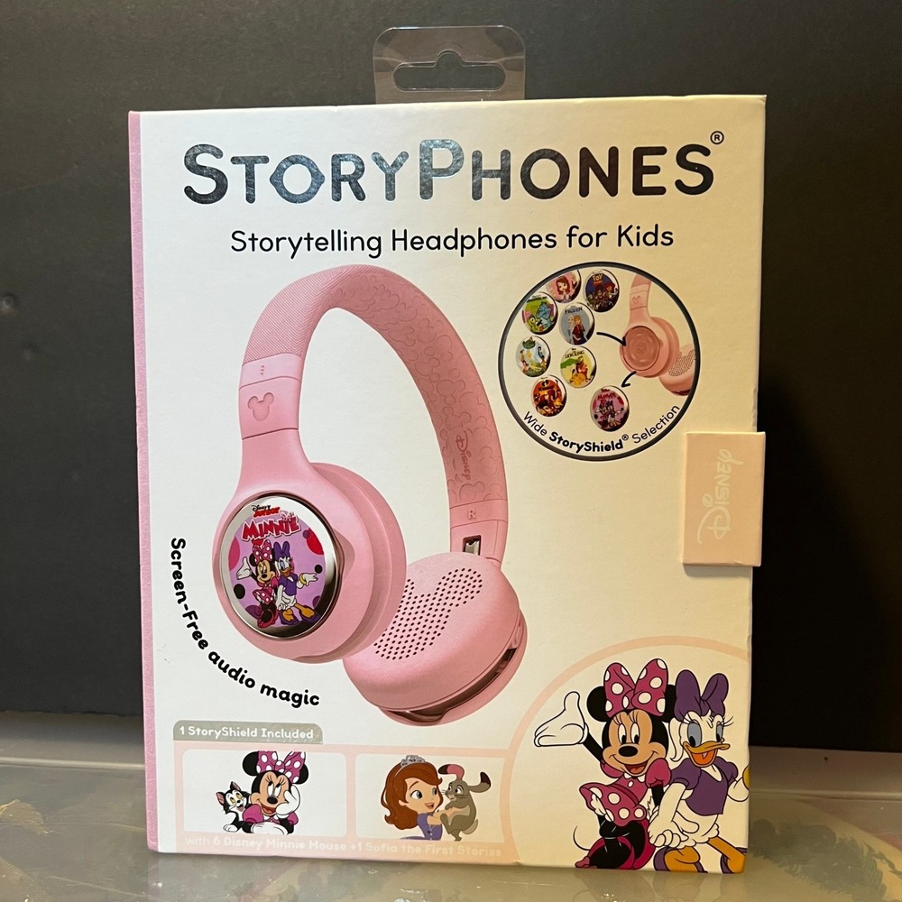 StoryPhones Disney Minnie Mouse Pink Wireless Bluetooth Headphones StoryMode